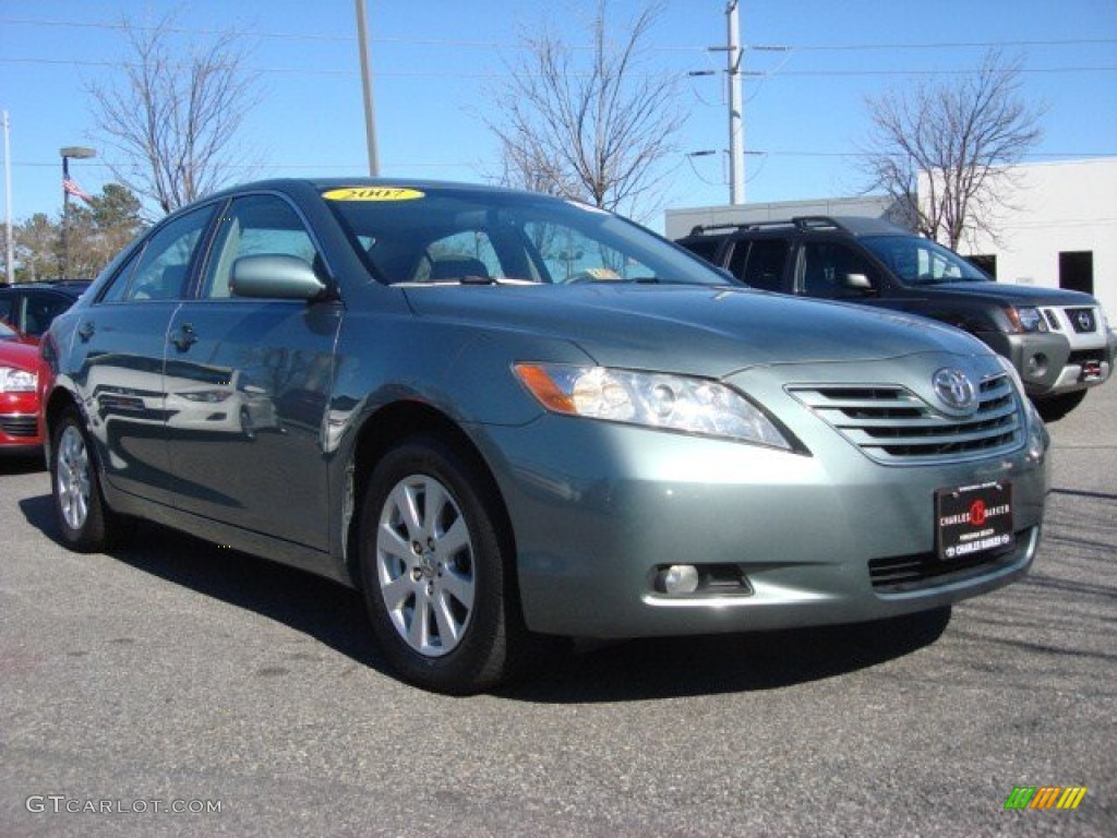 2007 Camry XLE V6 - Aloe Green Metallic / Bisque photo #1