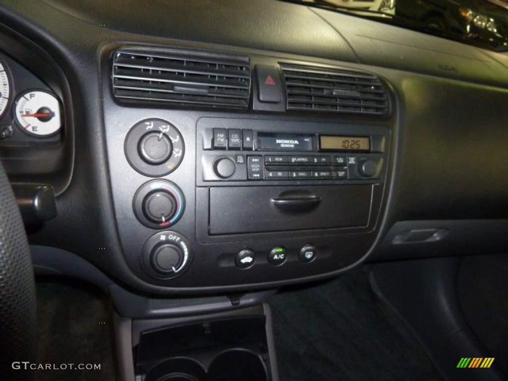 2002 Civic LX Sedan - Nighthawk Black Pearl / Gray photo #9