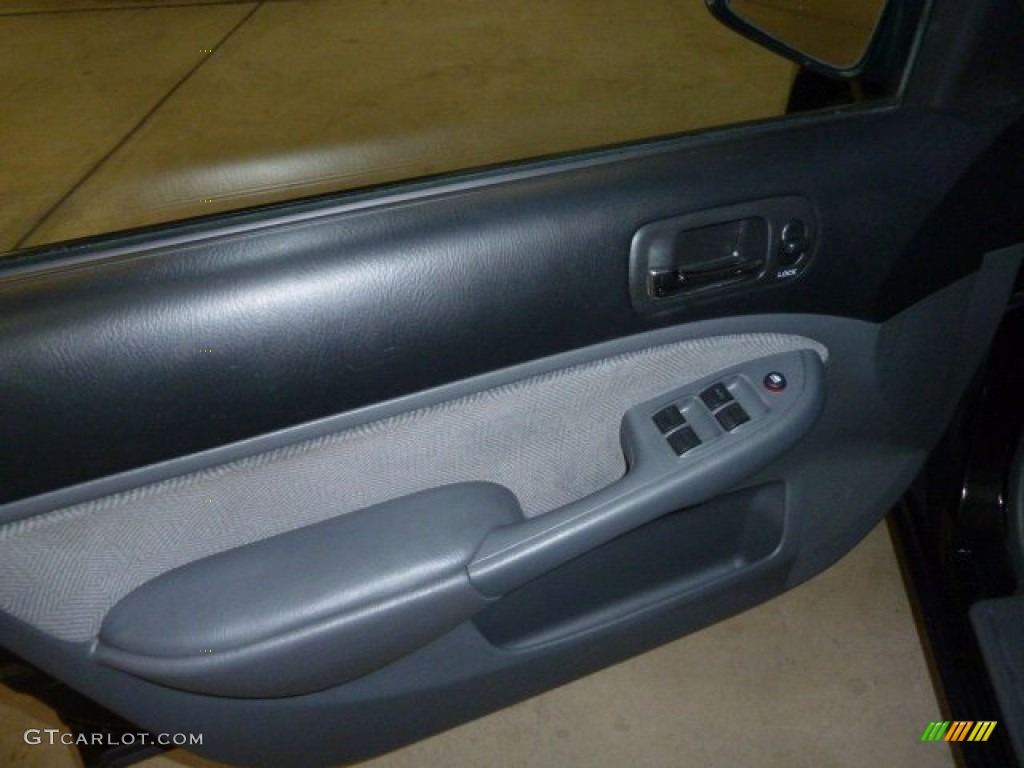 2002 Civic LX Sedan - Nighthawk Black Pearl / Gray photo #15