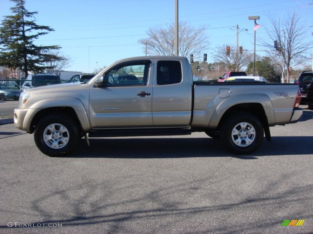 2005 Tacoma V6 TRD Access Cab 4x4 - Desert Sand Mica / Graphite Gray photo #6