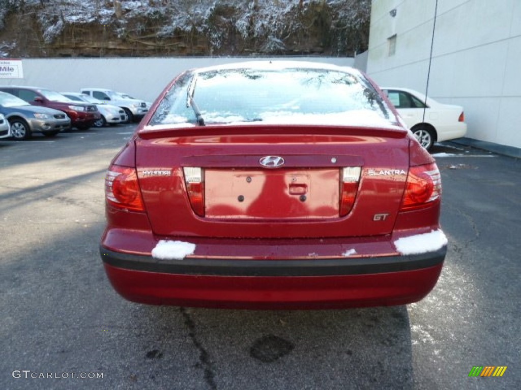 2004 Elantra GT Hatchback - Crimson Dark Red / Gray photo #3
