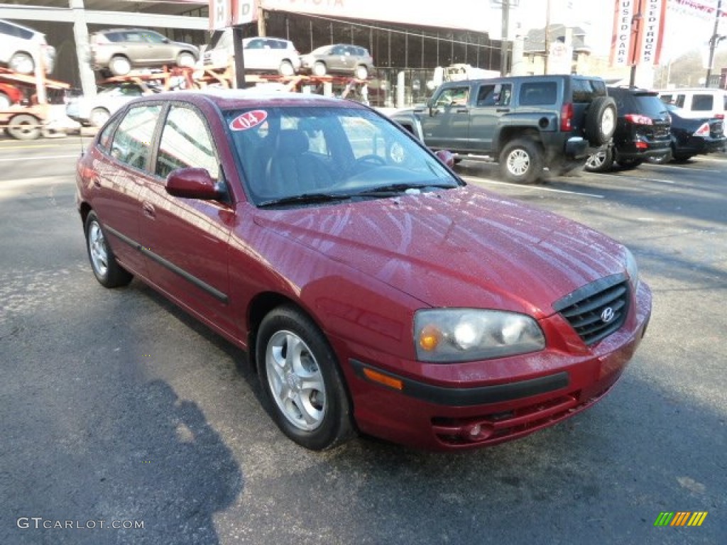 2004 Elantra GT Hatchback - Crimson Dark Red / Gray photo #6