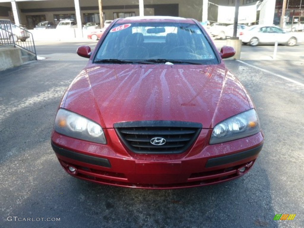 2004 Elantra GT Hatchback - Crimson Dark Red / Gray photo #7