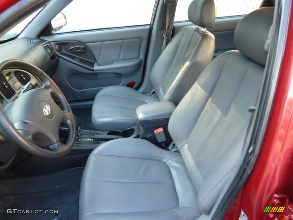 2004 Elantra GT Hatchback - Crimson Dark Red / Gray photo #10