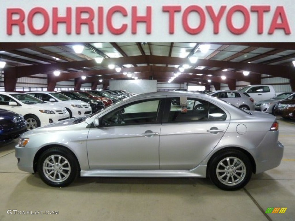 2010 Lancer ES - Apex Silver Metallic / Black photo #1