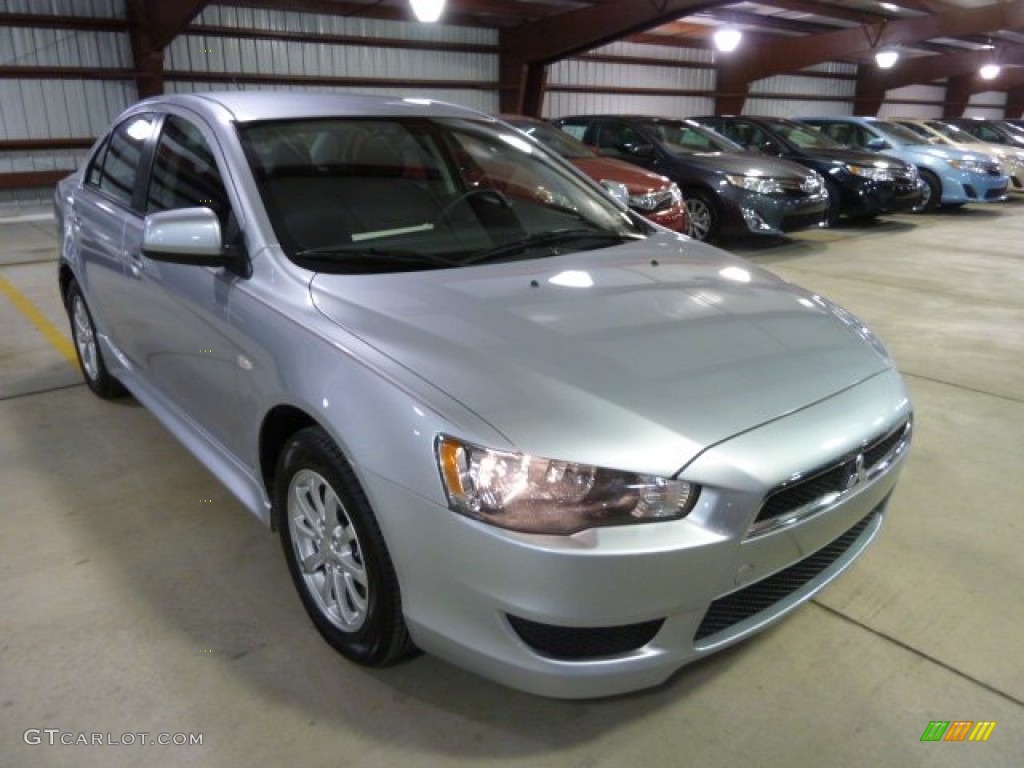 2010 Lancer ES - Apex Silver Metallic / Black photo #6