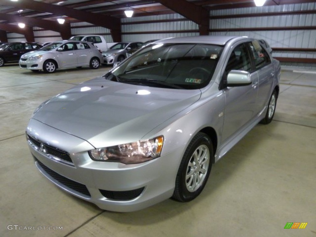 2010 Lancer ES - Apex Silver Metallic / Black photo #11