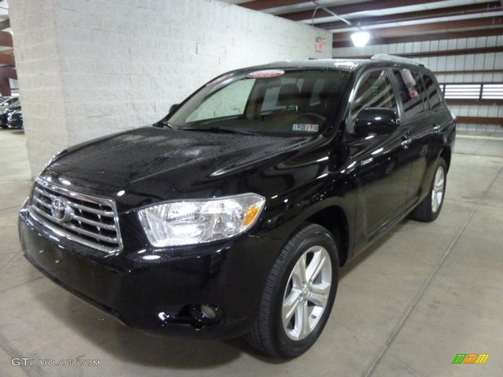 2010 Highlander Limited 4WD - Black / Sand Beige photo #11