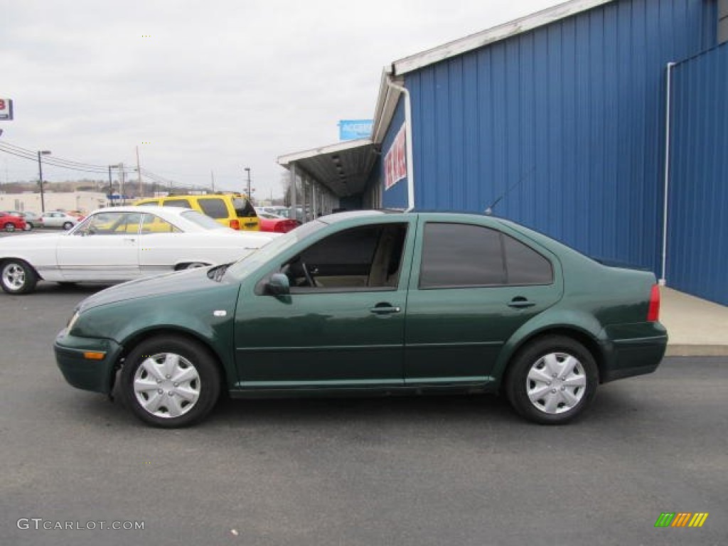 2000 Jetta GLS Sedan - Bright Green Pearl / Beige photo #2