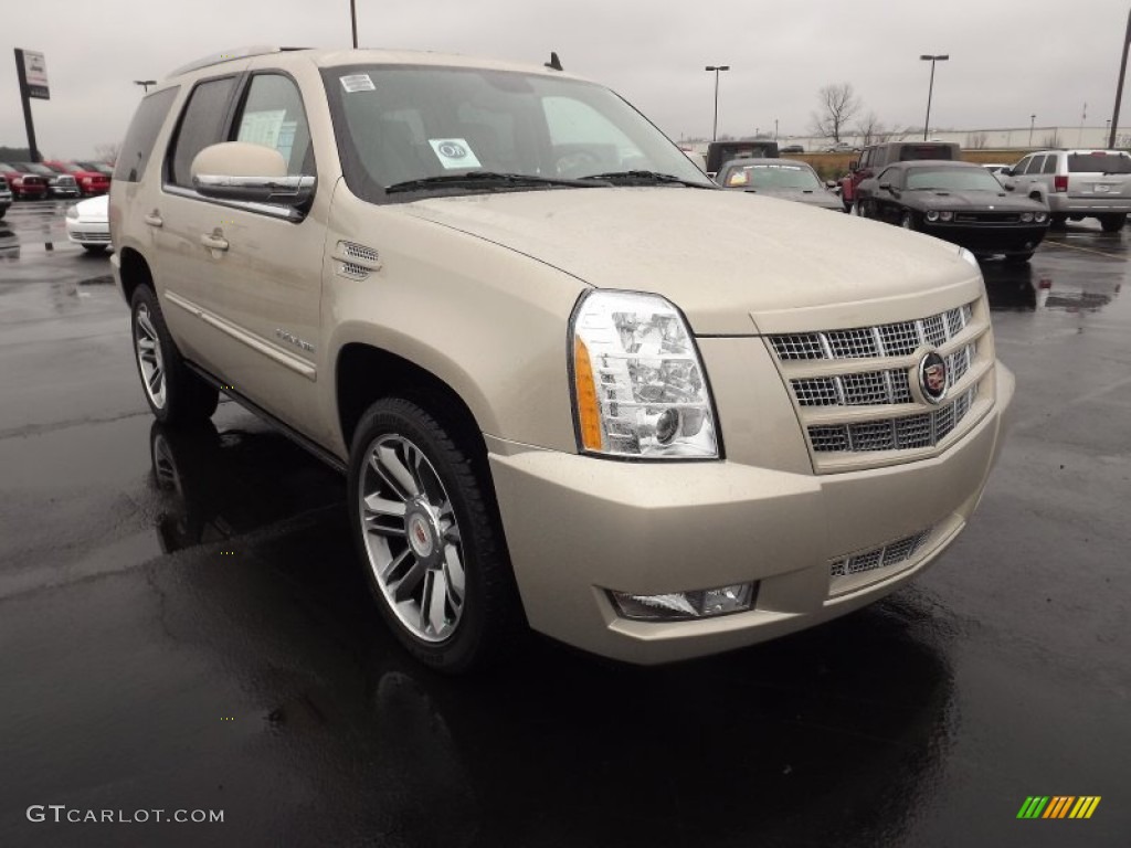 Gold Mist Metallic 2012 Cadillac Escalade Premium AWD Exterior Photo #60842870