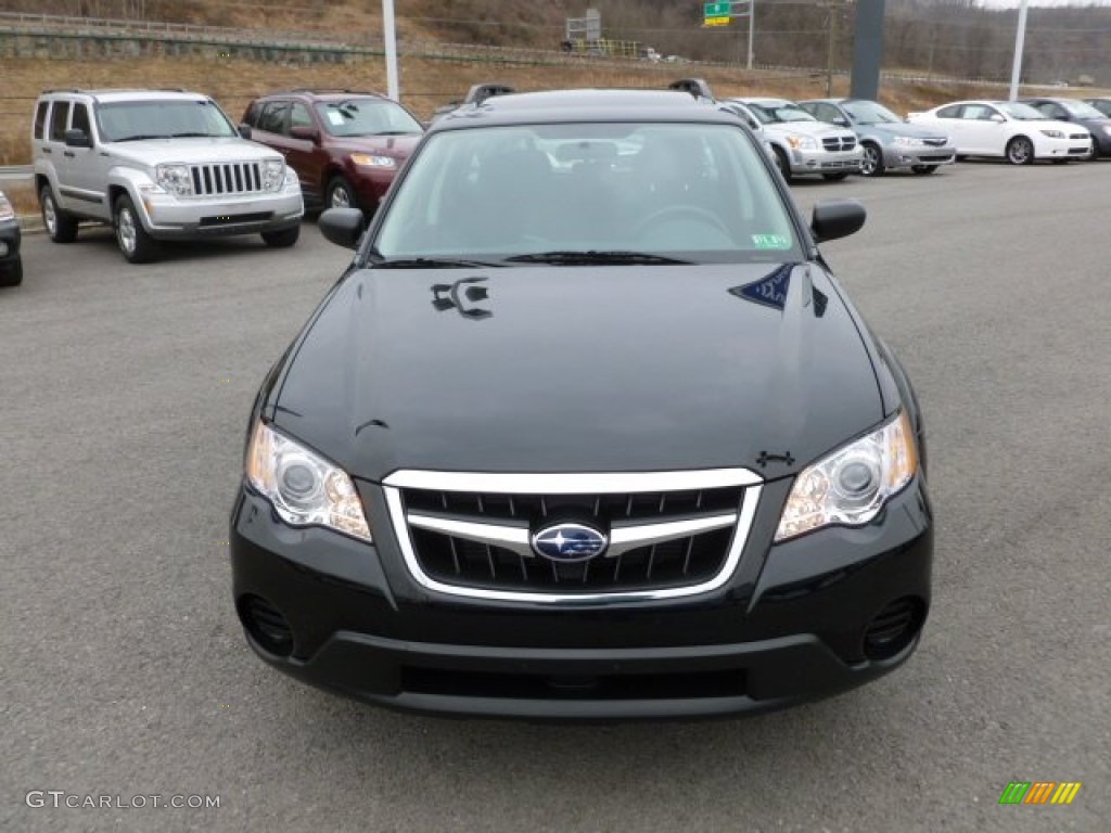2009 Outback 2.5i Wagon - Obsidian Black Pearl / Off Black photo #2