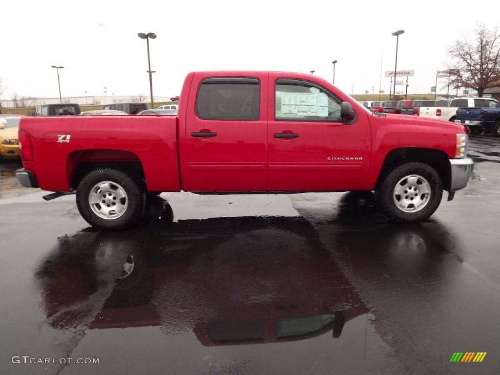 2012 Silverado 1500 LT Crew Cab 4x4 - Victory Red / Light Titanium/Dark Titanium photo #4