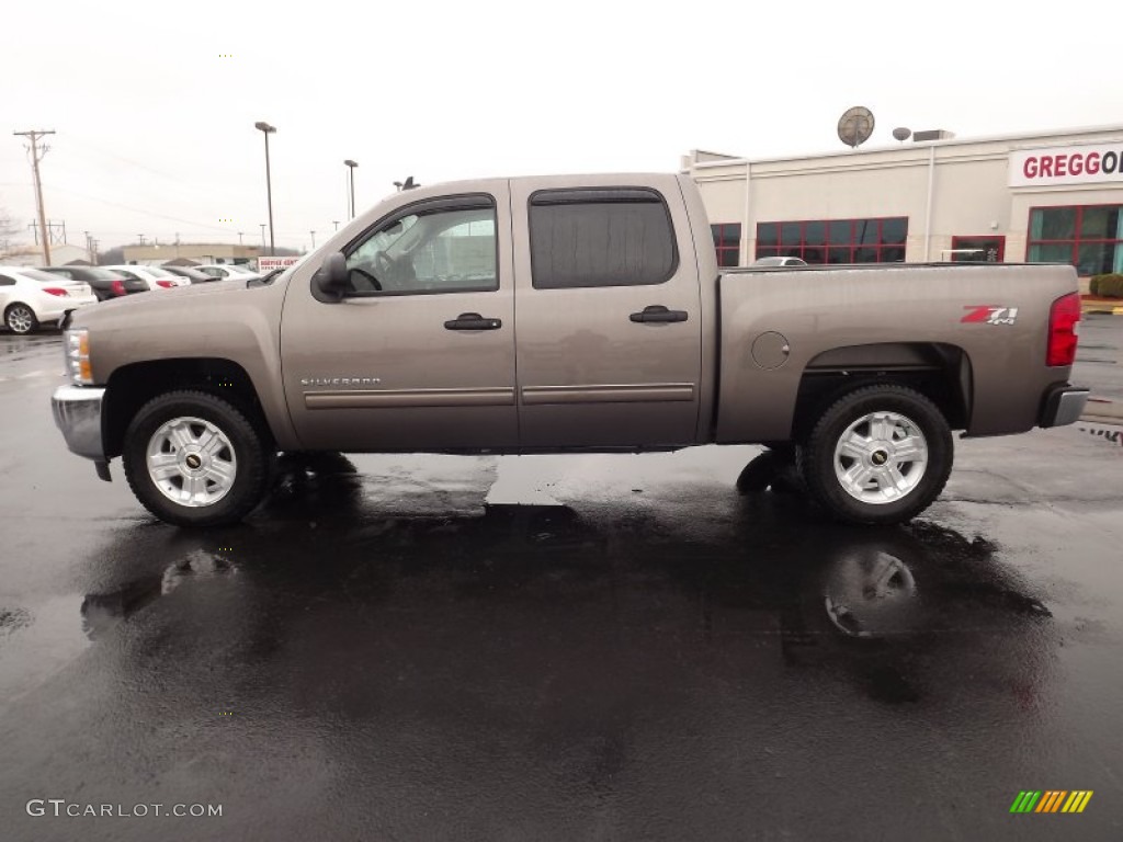 2012 Silverado 1500 LT Crew Cab 4x4 - Mocha Steel Metallic / Light Cashmere/Dark Cashmere photo #8