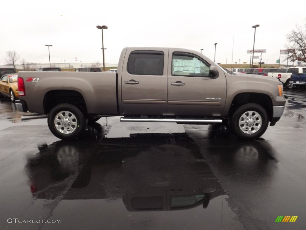 Mocha Steel Metallic 2012 GMC Sierra 2500HD SLT Crew Cab 4x4 Exterior Photo #60844097