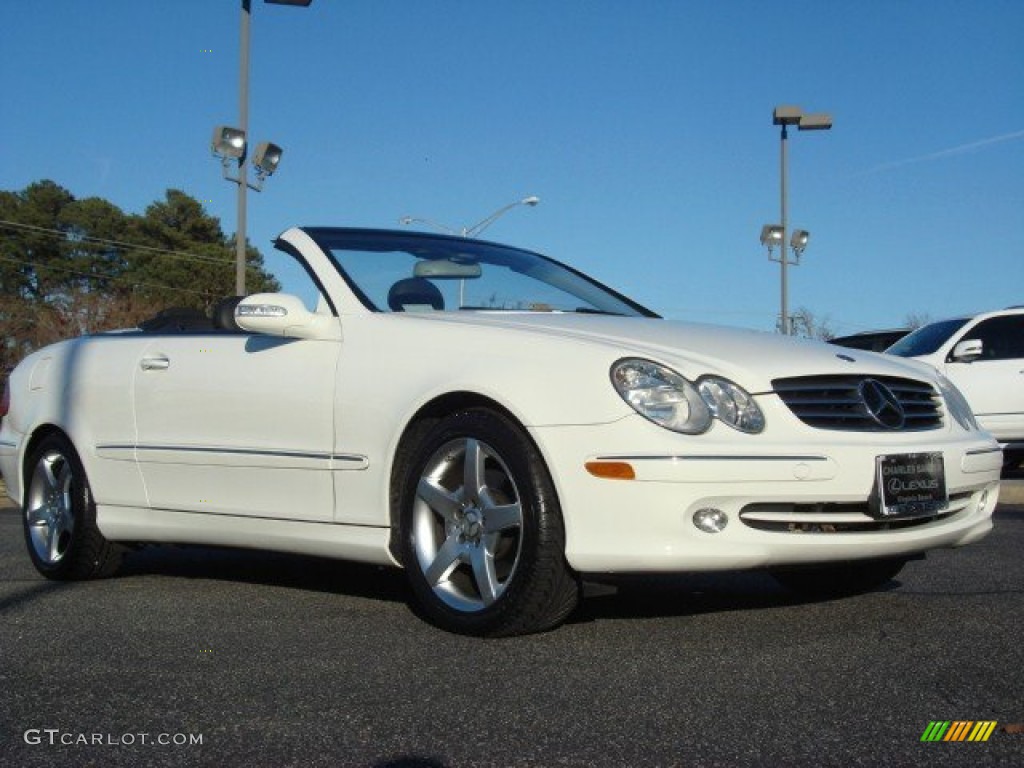 2005 CLK 320 Cabriolet - Alabaster White / Charcoal photo #1