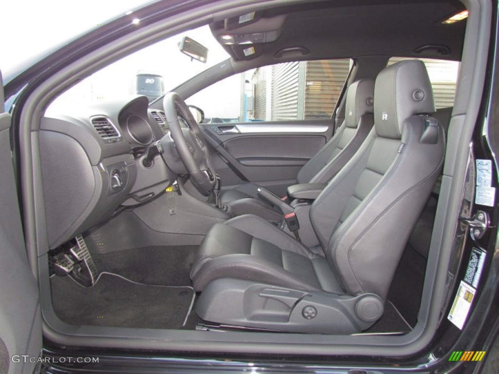 R Titan Black Leather Interior 2012 Volkswagen Golf R 2 Door 4Motion Photo #60845745
