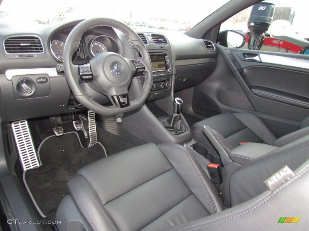 R Titan Black Leather Interior 2012 Volkswagen Golf R 2 Door 4Motion Photo #60845787