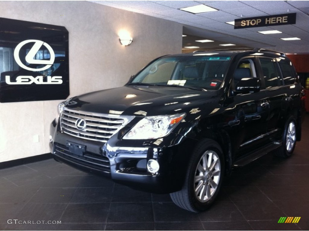 2008 LX 570 - Onyx Black / Dark Gray photo #3