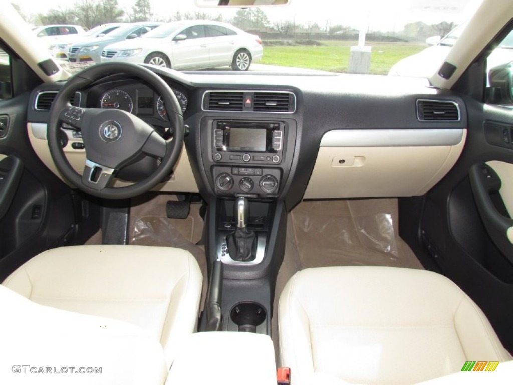 2012 Volkswagen Jetta TDI Sedan Cornsilk Beige Dashboard Photo #60848580