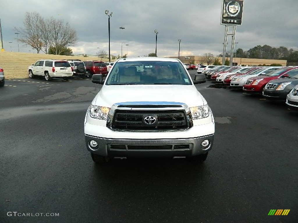 2012 Tundra TRD CrewMax 4x4 - Super White / Sand Beige photo #8