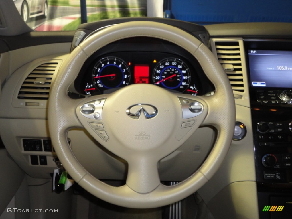 2011 Infiniti FX 35 AWD Wheat Steering Wheel Photo #60850896