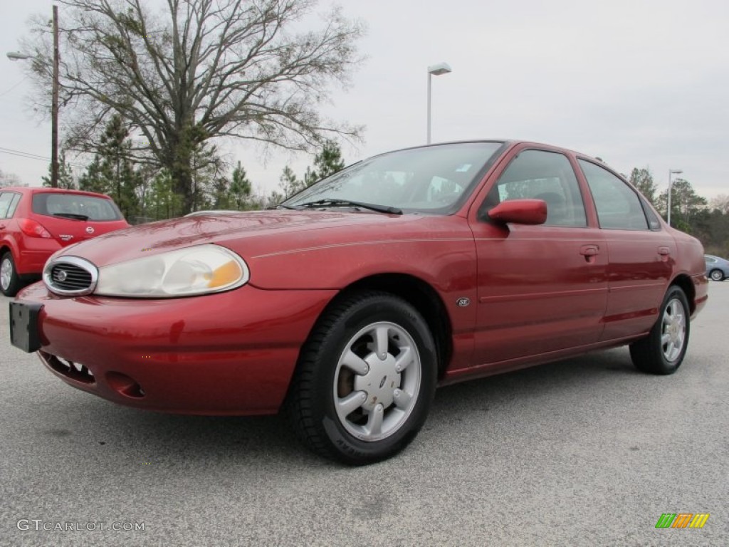 1999 Contour SE - Toreador Red Metallic / Medium Dark Prairie Tan photo #3
