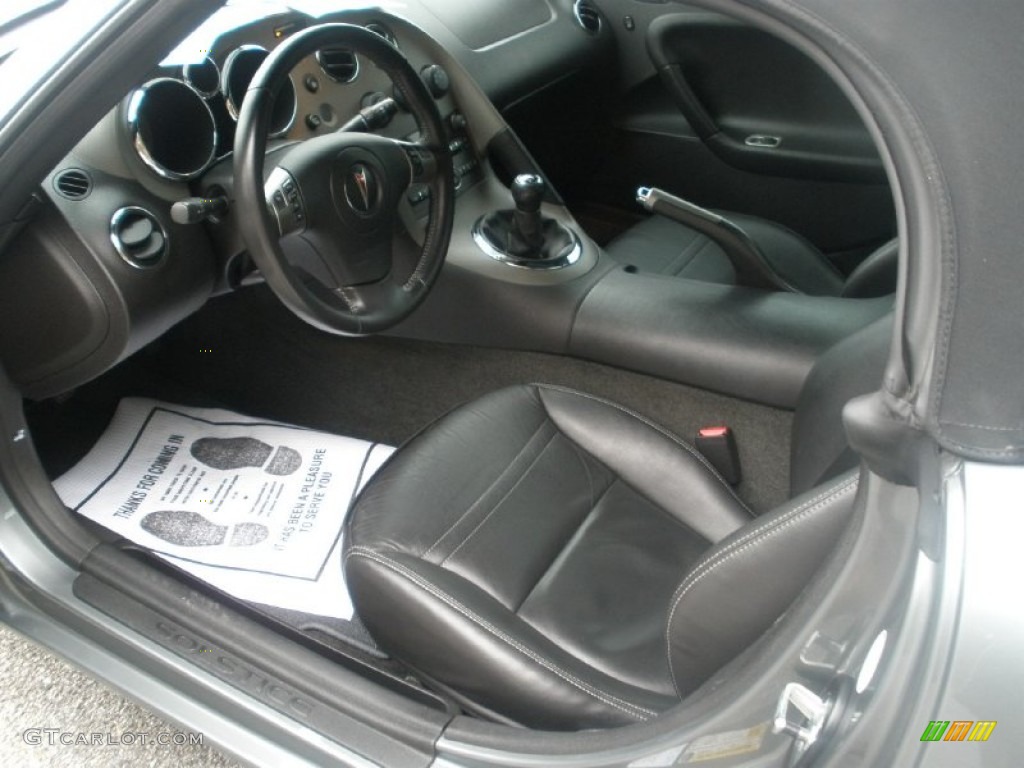 Ebony Interior 2007 Pontiac Solstice Roadster Photo #60854319