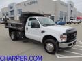 Oxford White 2009 Ford F350 Super Duty XL Regular Cab 4x4 Chassis Dump Truck