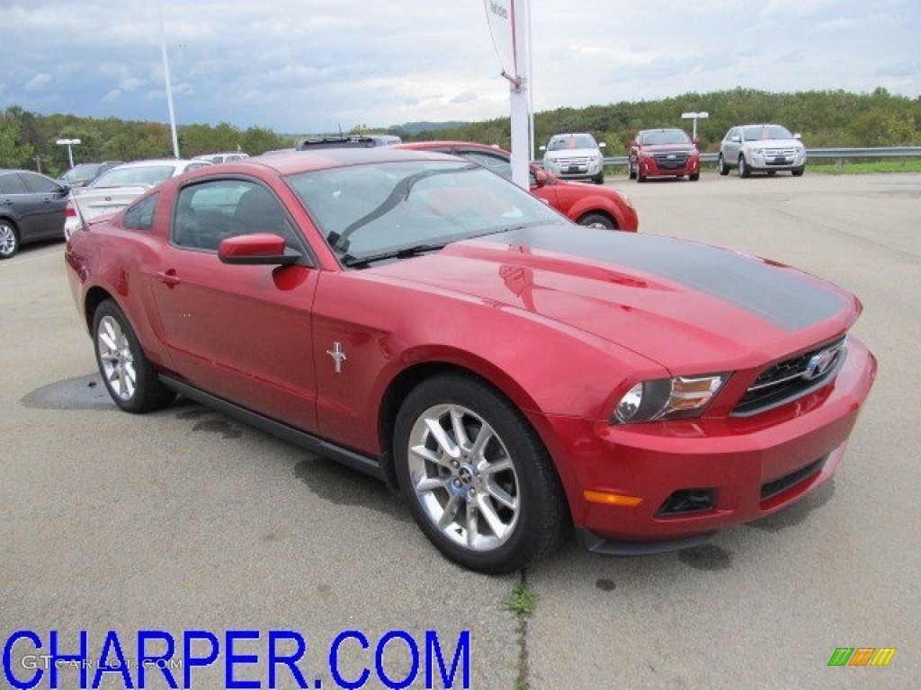 2010 Mustang V6 Premium Coupe - Red Candy Metallic / Charcoal Black photo #1