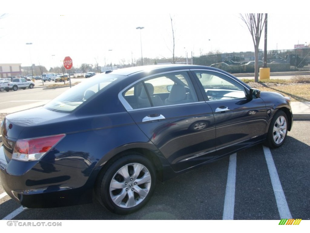 2009 Accord EX-L V6 Sedan - Royal Blue Pearl / Gray photo #4