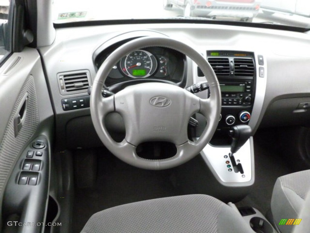 2008 Hyundai Tucson SE 4WD Gray Dashboard Photo #60855781