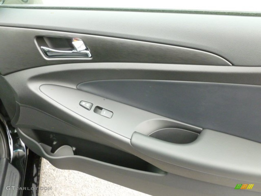 2012 Sonata SE 2.0T - Midnight Black / Black photo #11