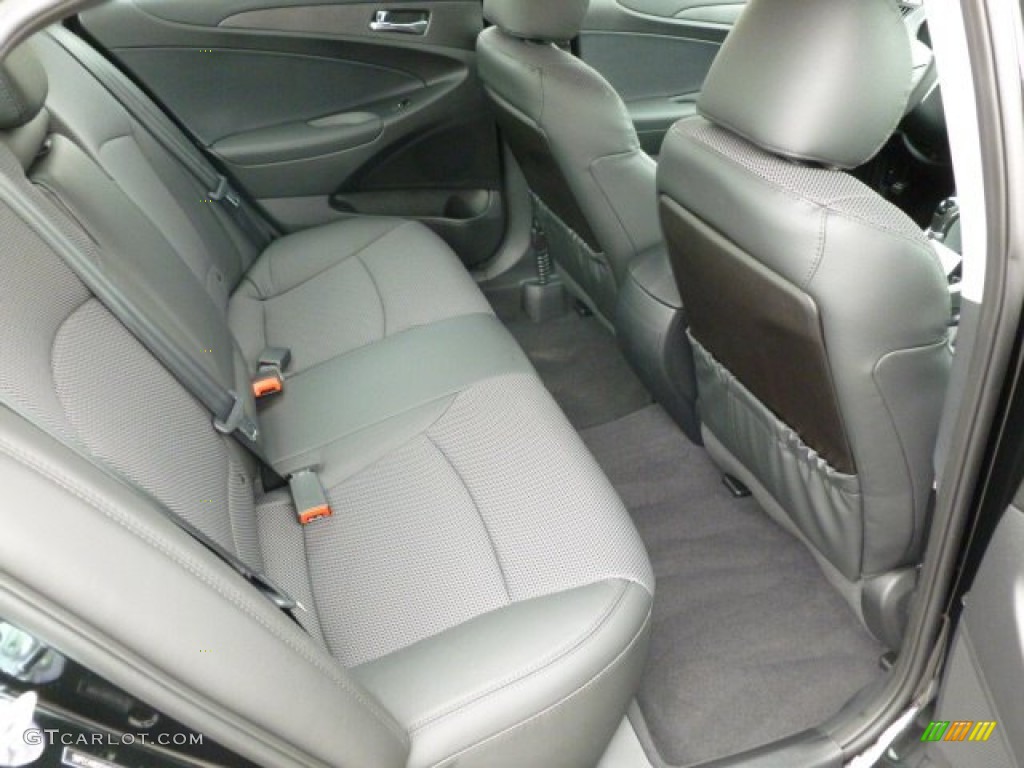 2012 Sonata SE 2.0T - Midnight Black / Black photo #12