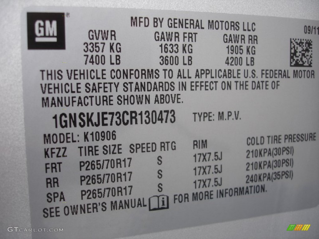 2012 Suburban LT 4x4 - Silver Ice Metallic / Ebony photo #15