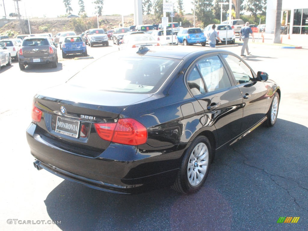 2010 3 Series 328i Sedan - Jet Black / Black photo #9