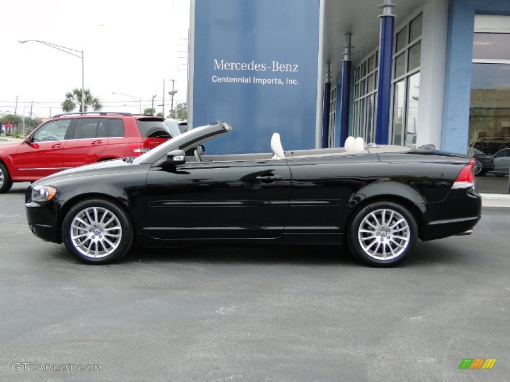 2009 C70 T5 Convertible - Solid Black / Calcite photo #7