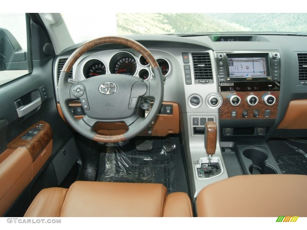 2012 Toyota Tundra Platinum CrewMax 4x4 Red Rock Dashboard Photo #60862317