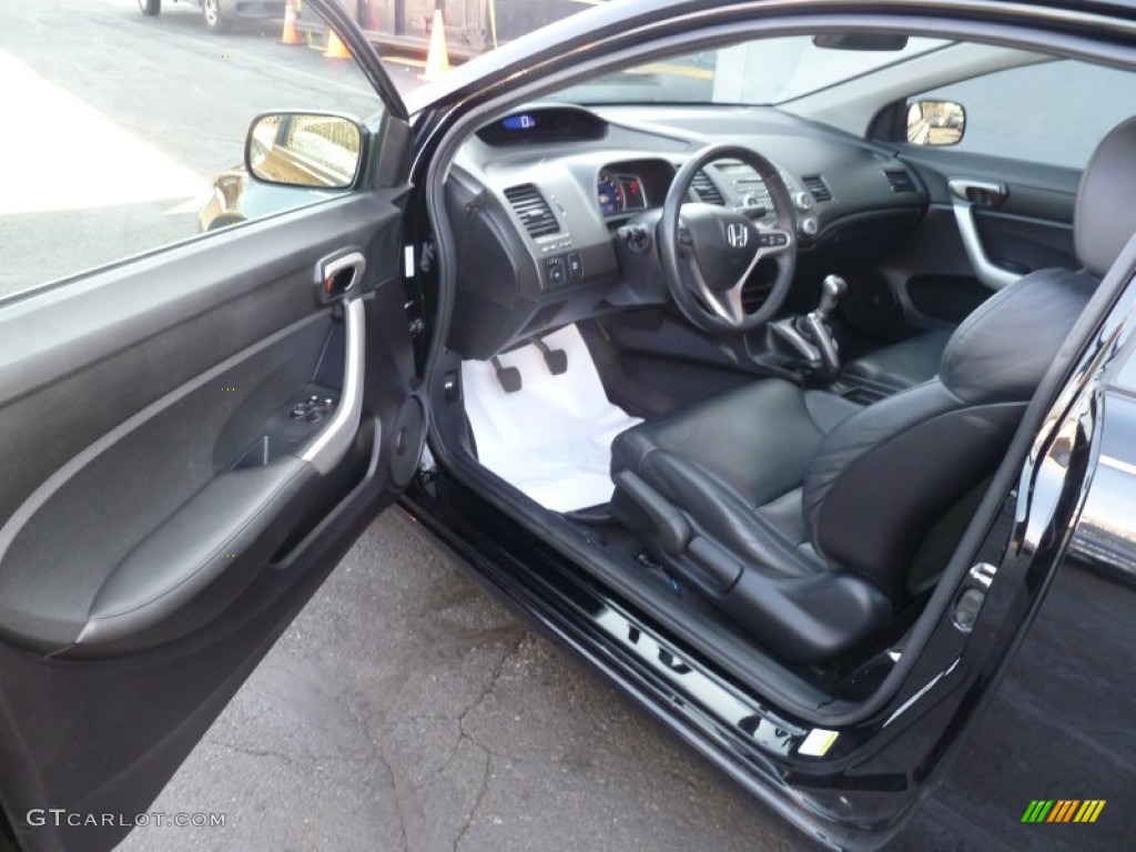 Black Interior 2009 Honda Civic EX-L Coupe Photo #60862572