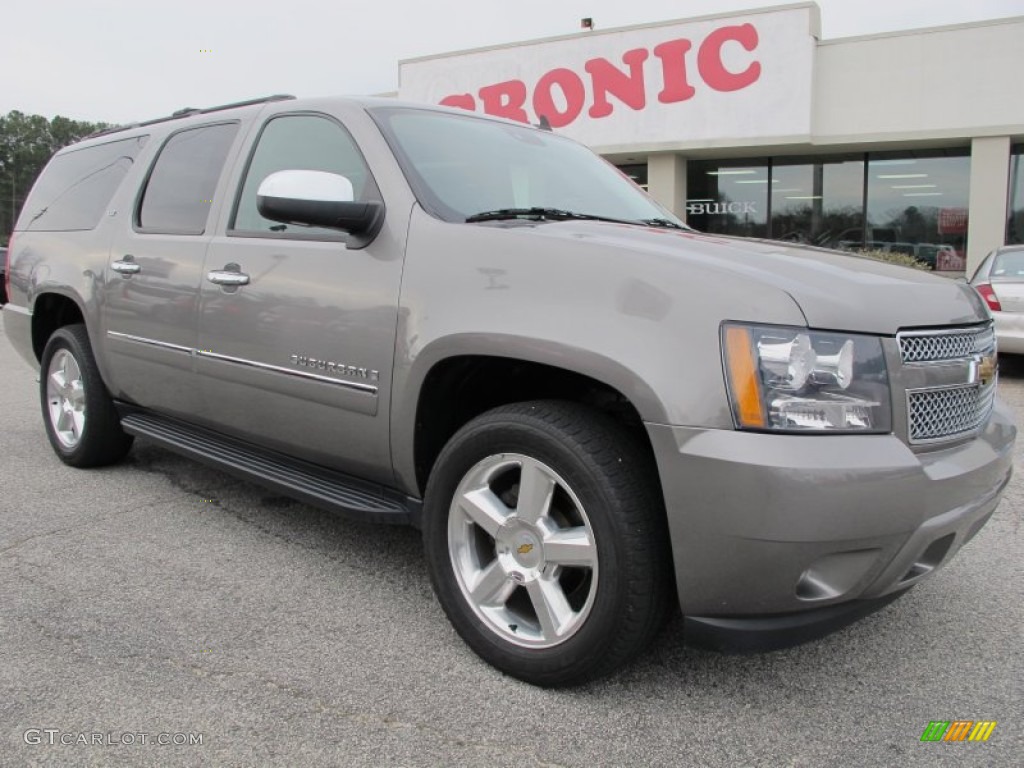 2009 Suburban LTZ 4x4 - Greystone Metallic / Ebony photo #1