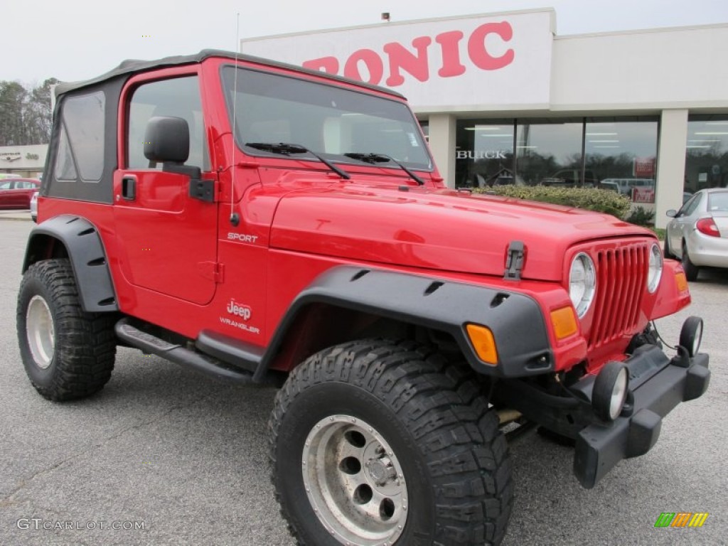 2006 Wrangler Sport 4x4 - Flame Red / Dark Slate Gray photo #1