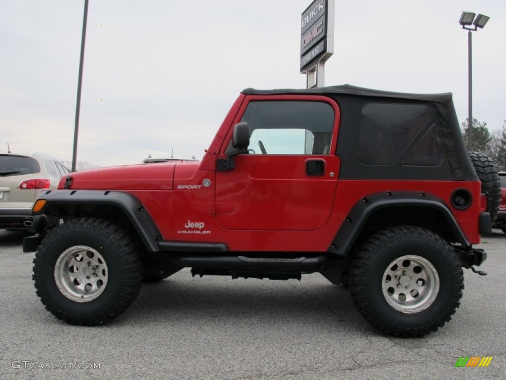 2006 Wrangler Sport 4x4 - Flame Red / Dark Slate Gray photo #4