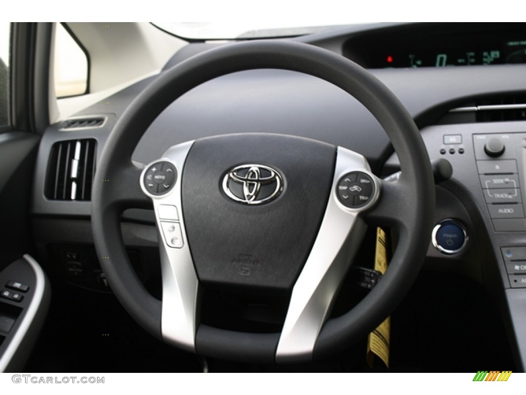2012 Toyota Prius 3rd Gen Two Hybrid Misty Gray Steering Wheel Photo #60863512