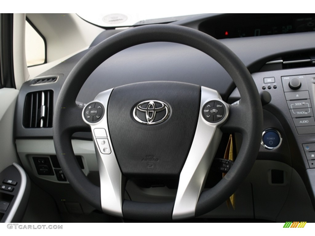 2012 Toyota Prius 3rd Gen Two Hybrid Misty Gray Steering Wheel Photo #60863675