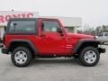 2012 Flame Red Jeep Wrangler Sport 4x4  photo #8