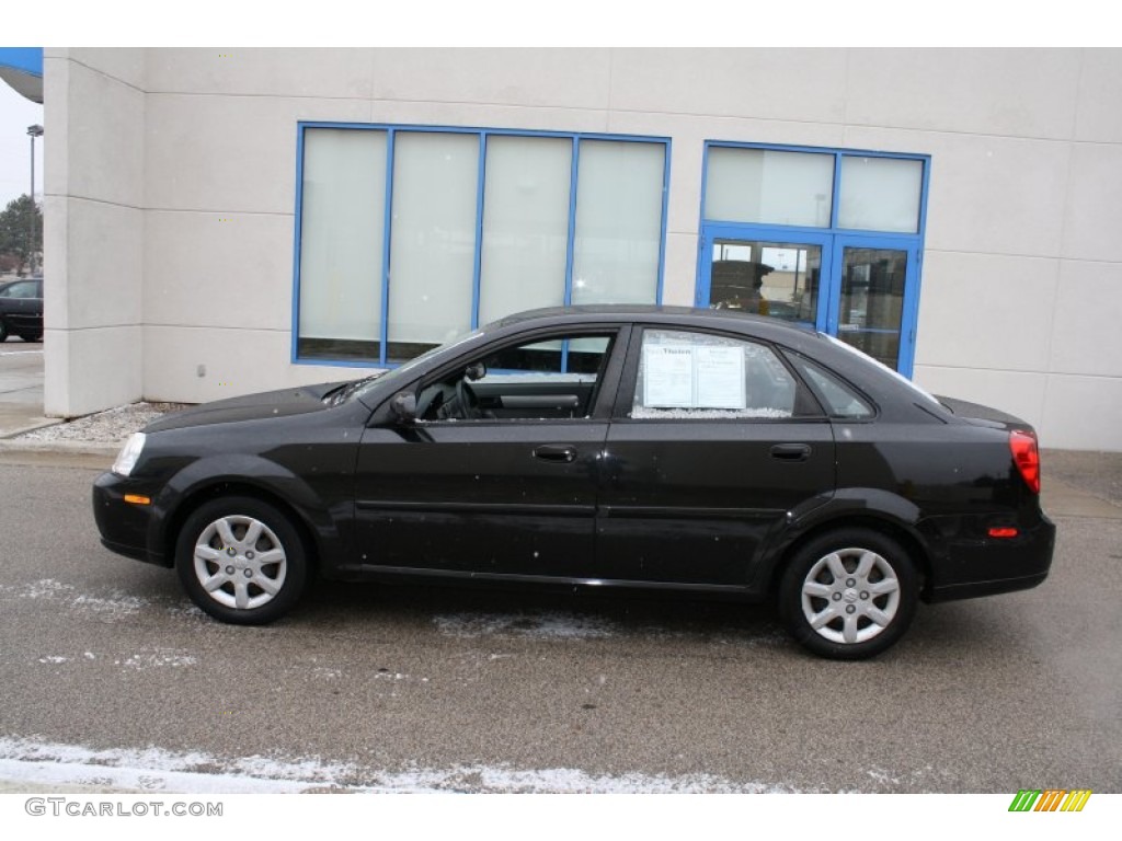 2004 Forenza S - Fantasy Black Metallic / Gray photo #14