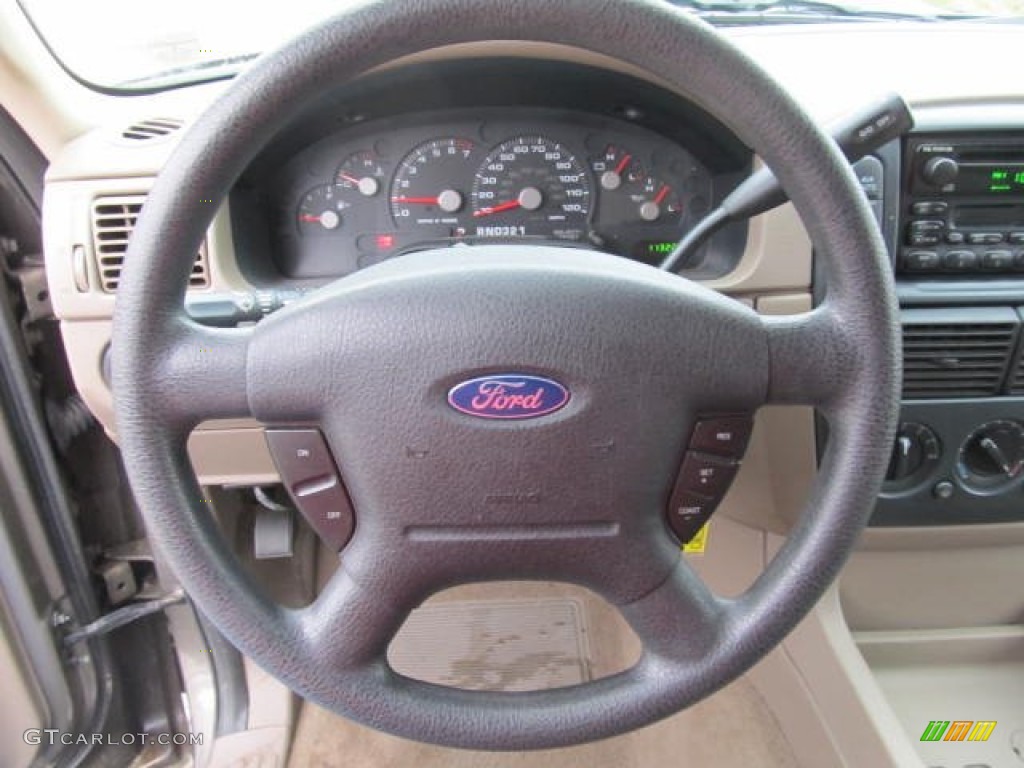 2003 Explorer XLS 4x4 - Mineral Grey Metallic / Medium Parchment Beige photo #10