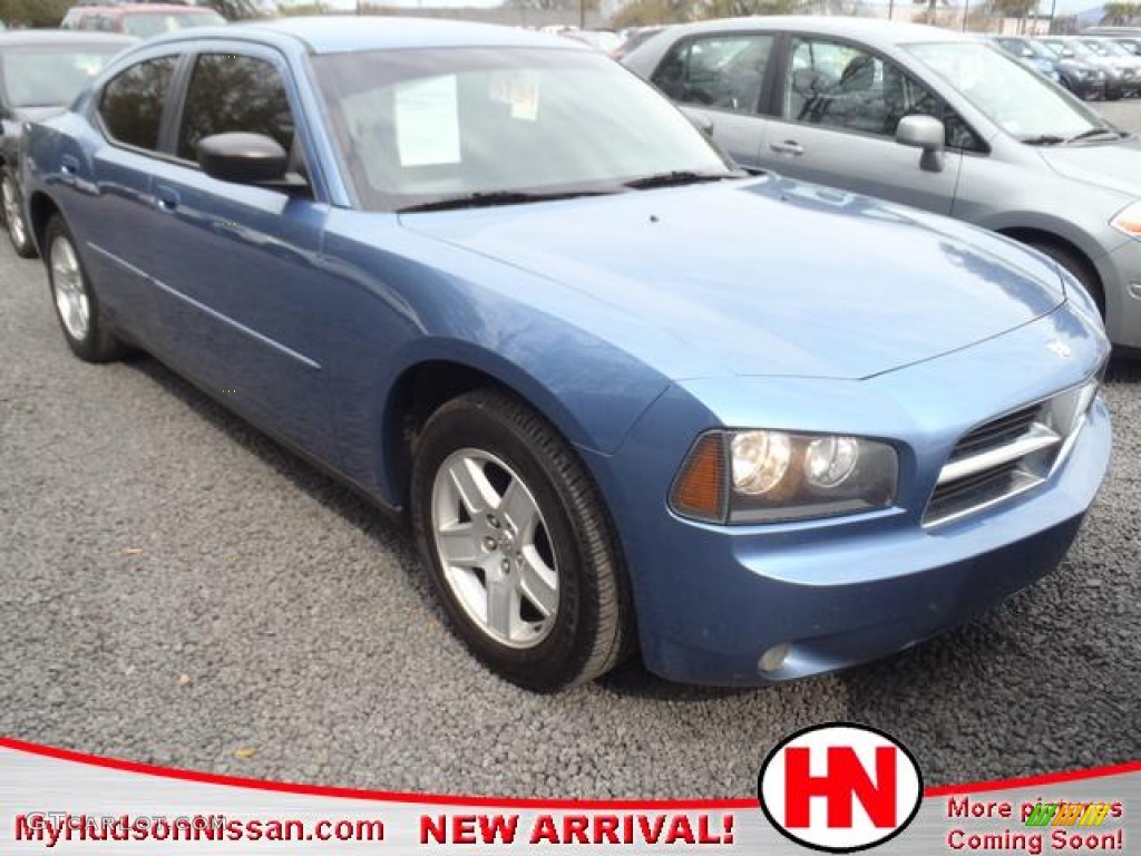 2007 Charger SXT - Marine Blue Pearl / Dark Slate Gray/Light Graystone photo #1