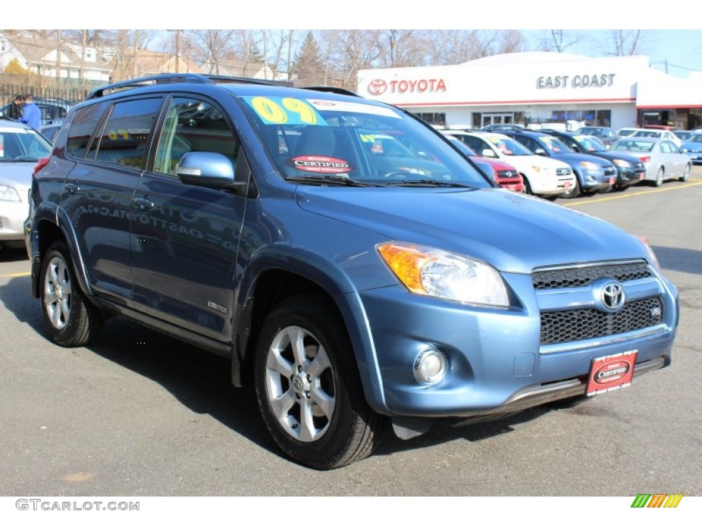 2009 RAV4 Limited V6 4WD - Pacific Blue Metallic / Ash Gray photo #1