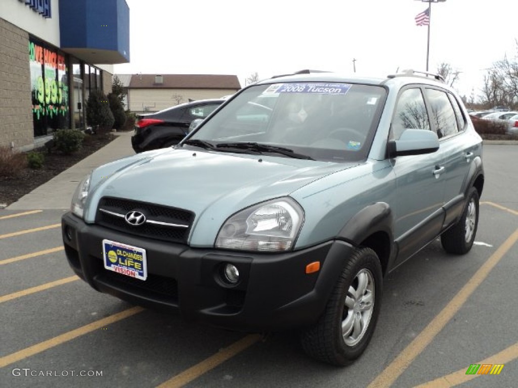 2008 Tucson GLS - Alpine Frost / Black photo #1