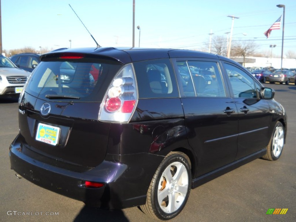 2007 MAZDA5 Touring - Dark Plum Mica / Black photo #2